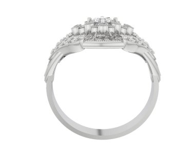 Beyaz arkaplanda izole edilmiş güzel halka. 