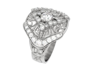 Beyaz arkaplanda izole edilmiş güzel halka. 