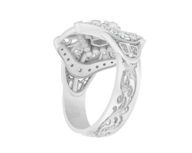 Beyaz arkaplanda izole edilmiş güzel halka. 