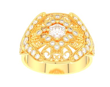 Beyaz arkaplanda izole edilmiş güzel halka. 