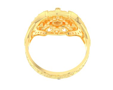 Beyaz arkaplanda izole edilmiş güzel halka. 