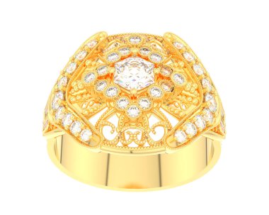 Beyaz arkaplanda izole edilmiş güzel halka. 