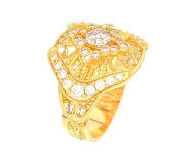 Beyaz arkaplanda izole edilmiş güzel halka. 