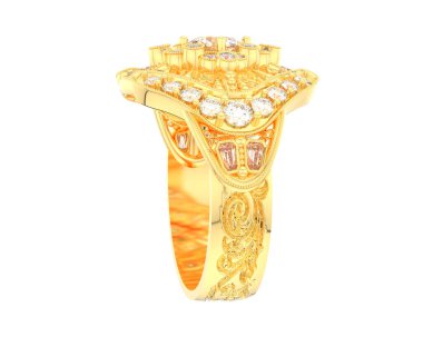 Beyaz arkaplanda izole edilmiş güzel halka. 