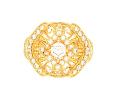 Beyaz arkaplanda izole edilmiş güzel halka. 