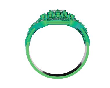 Beyaz arkaplanda izole edilmiş güzel halka. 