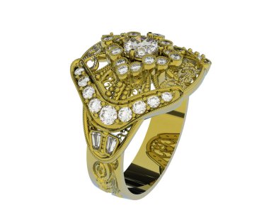 Beyaz arkaplanda izole edilmiş güzel halka. 