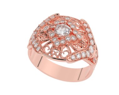 Beyaz arkaplanda izole edilmiş güzel halka. 