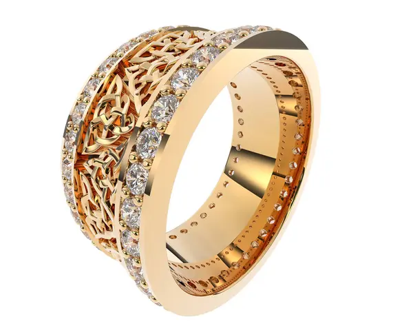 Beyaz arkaplanda izole edilmiş güzel halka. 