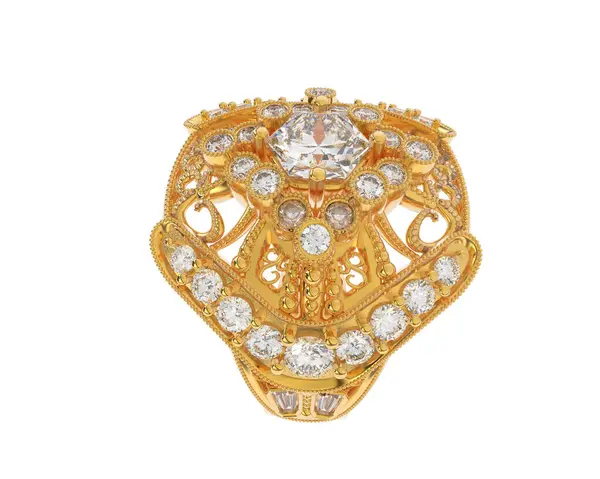 Beyaz arkaplanda izole edilmiş güzel halka. 