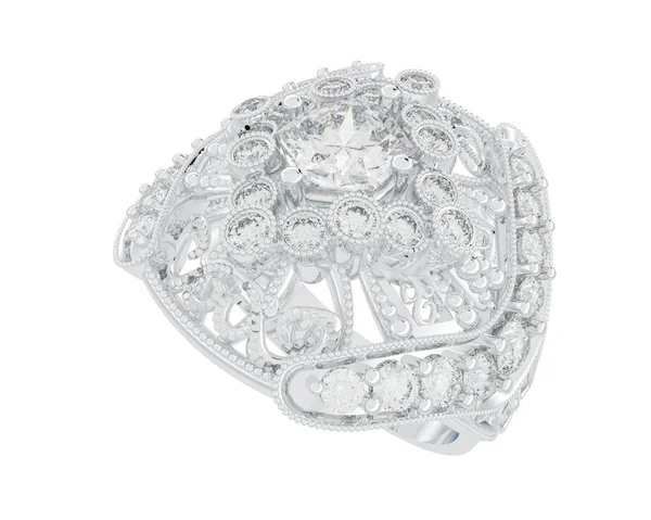 Beyaz arkaplanda izole edilmiş güzel halka. 