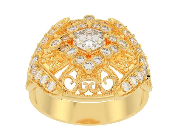 Beyaz arkaplanda izole edilmiş güzel halka. 