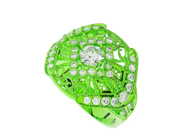 Beyaz arkaplanda izole edilmiş güzel halka. 