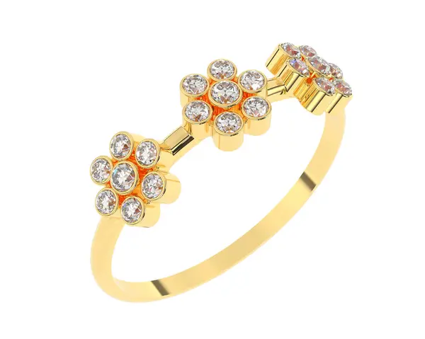 Beautiful Ring Gemstones Isolated Background — Stock Photo, Image