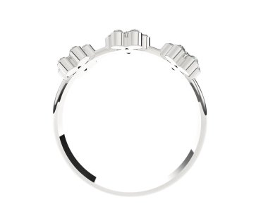 Arka planda izole edilmiş değerli taşları olan güzel bir yüzük.. 