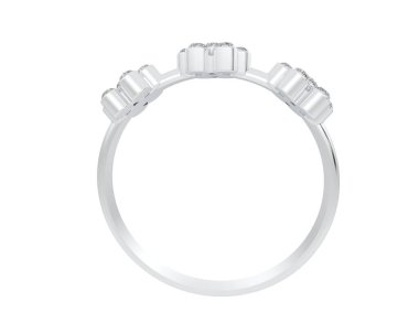 Arka planda izole edilmiş değerli taşları olan güzel bir yüzük.. 