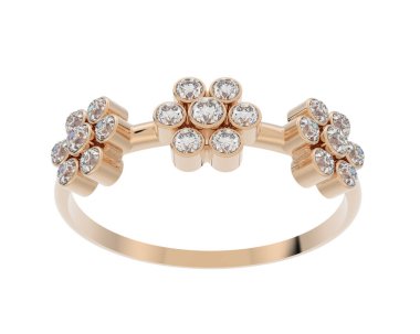 Arka planda izole edilmiş değerli taşları olan güzel bir yüzük.. 