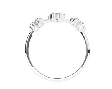 Arka planda izole edilmiş değerli taşları olan güzel bir yüzük.. 