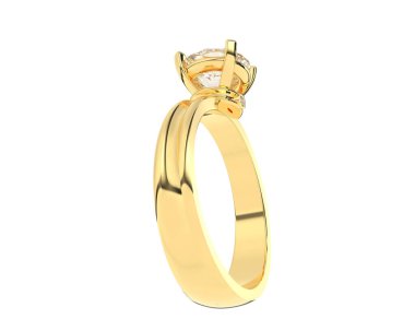 Güzel nişan yüzüğü arka planda izole edildi. 