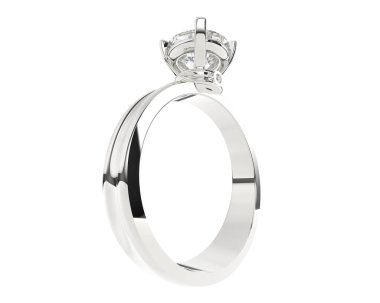 Güzel nişan yüzüğü arka planda izole edildi. 