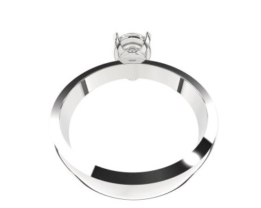 Güzel nişan yüzüğü arka planda izole edildi. 