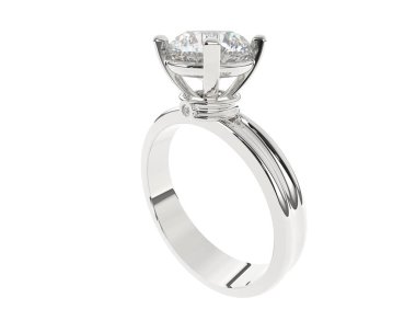 Güzel nişan yüzüğü arka planda izole edildi. 