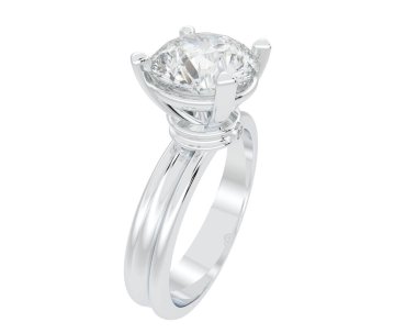 Güzel nişan yüzüğü arka planda izole edildi. 