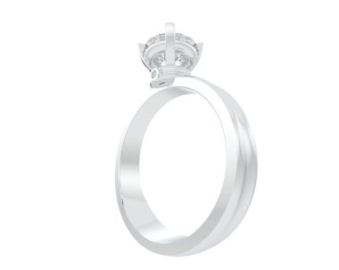 Güzel nişan yüzüğü arka planda izole edildi. 