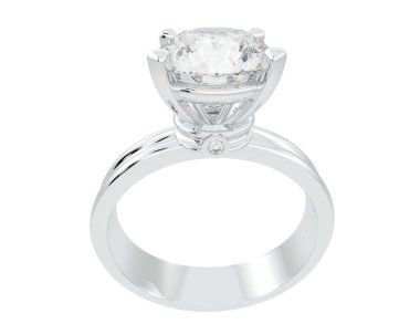 Güzel nişan yüzüğü arka planda izole edildi. 