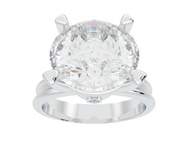 Güzel nişan yüzüğü arka planda izole edildi. 