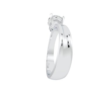 Güzel nişan yüzüğü arka planda izole edildi. 