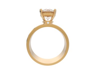 Güzel nişan yüzüğü arka planda izole edildi. 