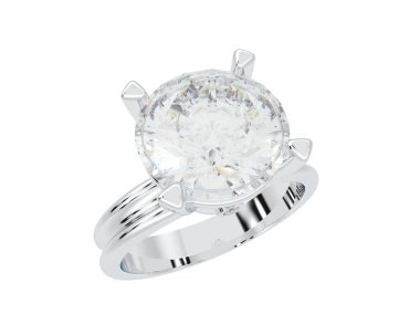 Güzel nişan yüzüğü arka planda izole edildi. 