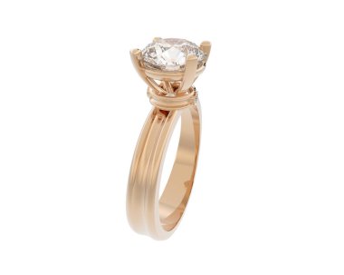 Güzel nişan yüzüğü arka planda izole edildi. 