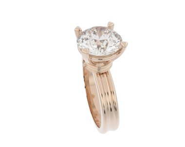 Güzel nişan yüzüğü arka planda izole edildi. 