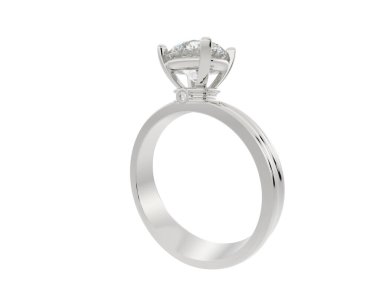 Güzel nişan yüzüğü arka planda izole edildi. 