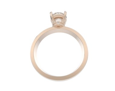 Güzel nişan yüzüğü arka planda izole edildi. 