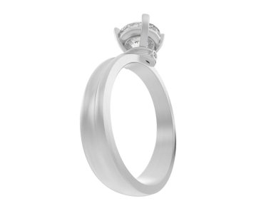 Güzel nişan yüzüğü arka planda izole edildi. 