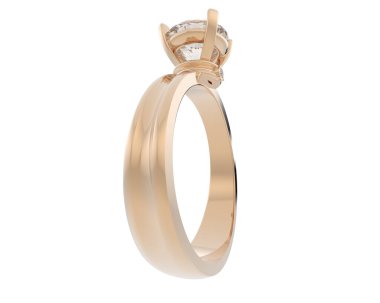 Güzel nişan yüzüğü arka planda izole edildi. 