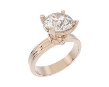 Güzel nişan yüzüğü arka planda izole edildi. 