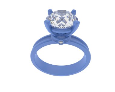 Güzel nişan yüzüğü arka planda izole edildi. 