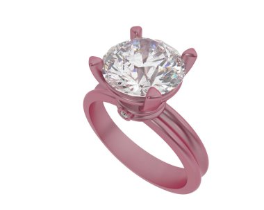 Güzel nişan yüzüğü arka planda izole edildi. 