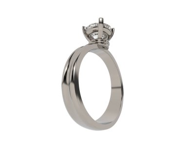 Güzel nişan yüzüğü arka planda izole edildi. 