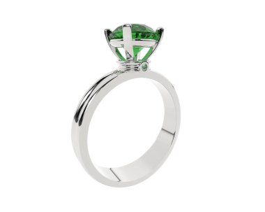 Güzel nişan yüzüğü arka planda izole edildi. 