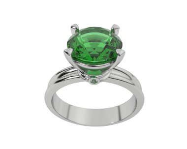 Güzel nişan yüzüğü arka planda izole edildi. 