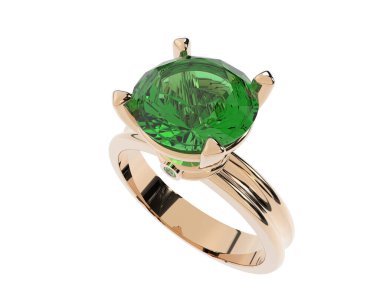 Güzel nişan yüzüğü arka planda izole edildi. 