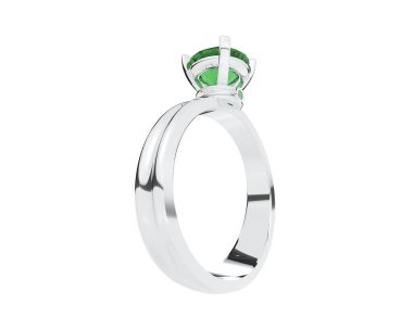 Güzel nişan yüzüğü arka planda izole edildi. 