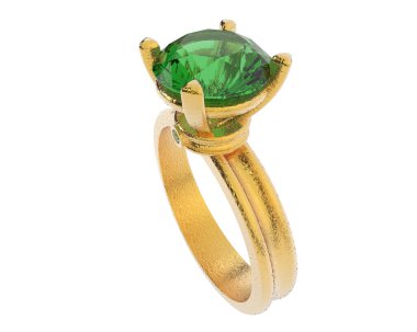 Güzel nişan yüzüğü arka planda izole edildi. 