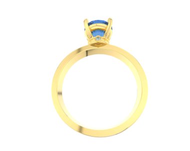 Güzel nişan yüzüğü arka planda izole edildi. 