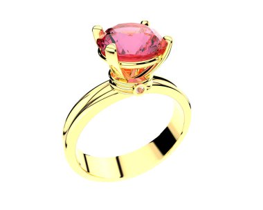 Güzel nişan yüzüğü arka planda izole edildi. 